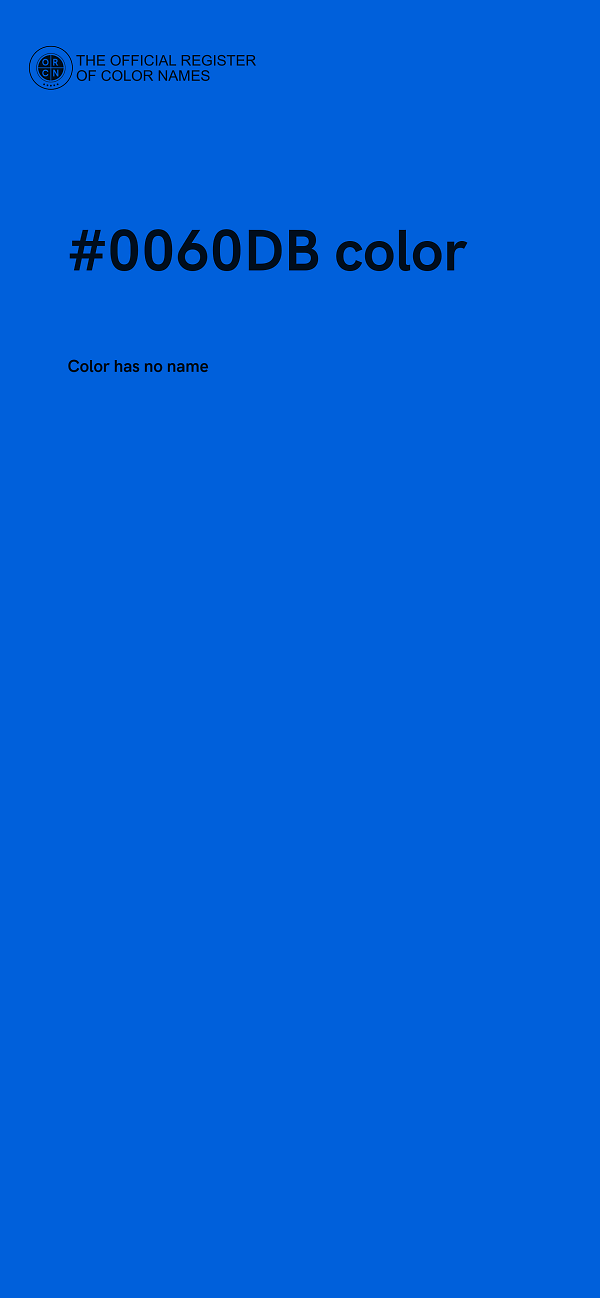 #0060DB color image