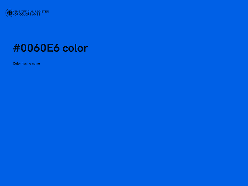 #0060E6 color image