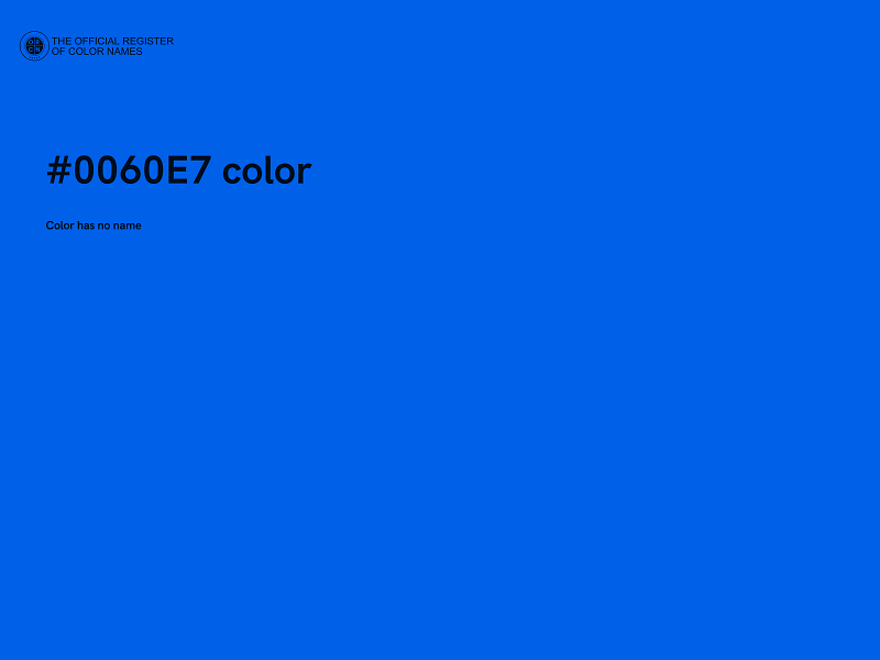 #0060E7 color image