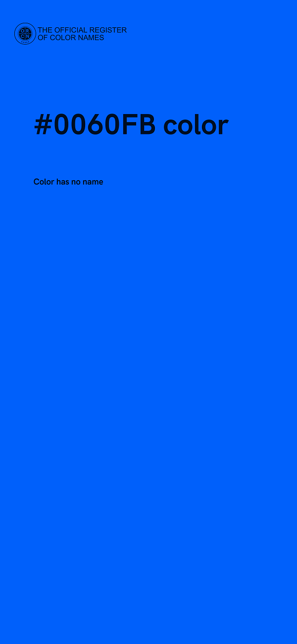 #0060FB color image