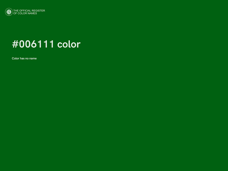 #006111 color image