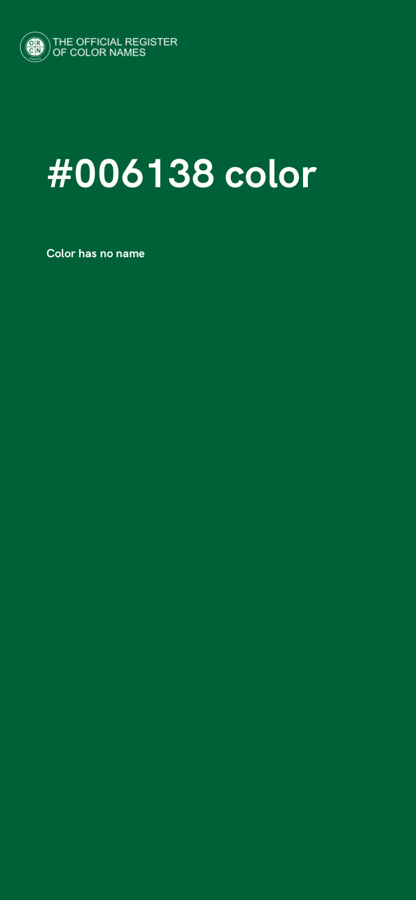 #006138 color image