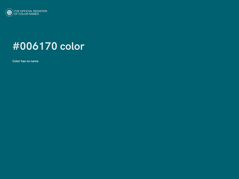 #006170 color image