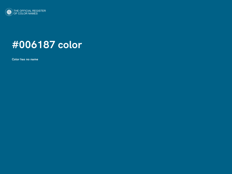 #006187 color image