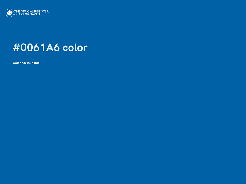 #0061A6 color image