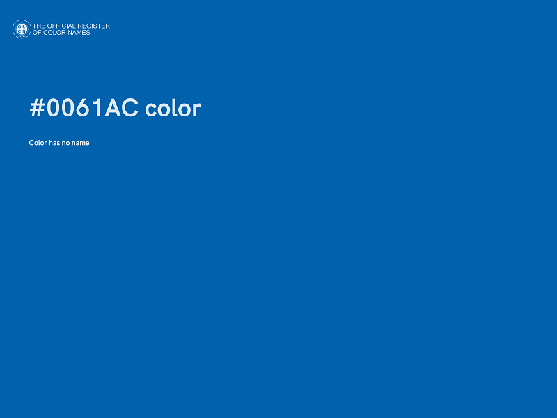 #0061AC color image