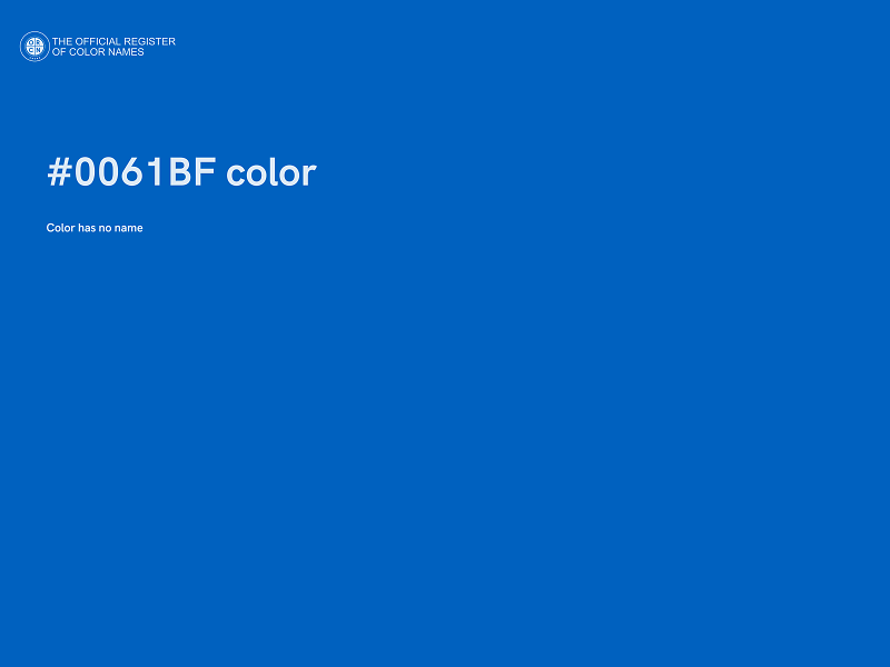 #0061BF color image