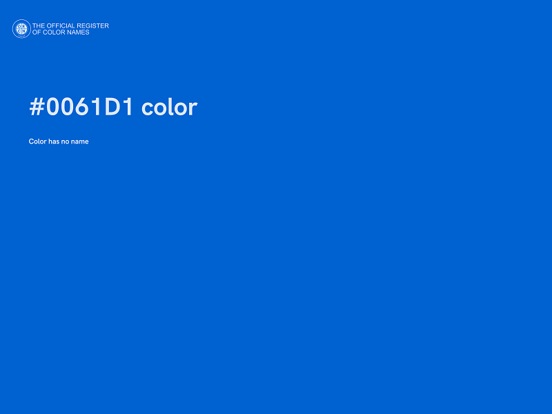 #0061D1 color image