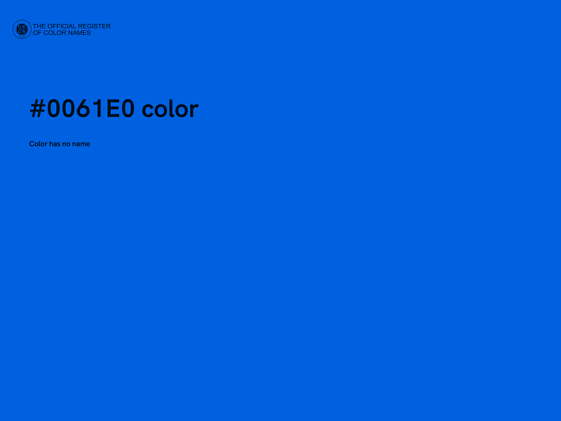 #0061E0 color image