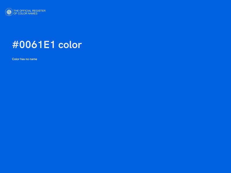 #0061E1 color image