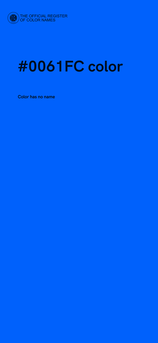 #0061FC color image