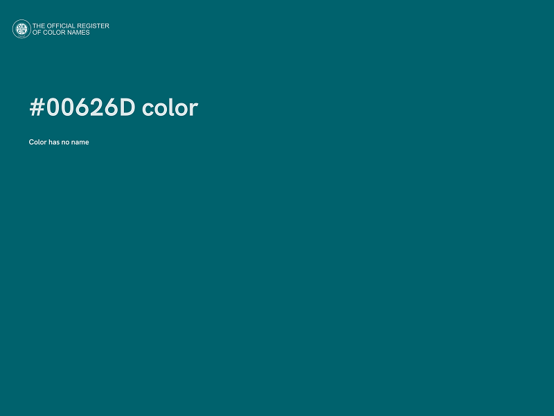 #00626D color image