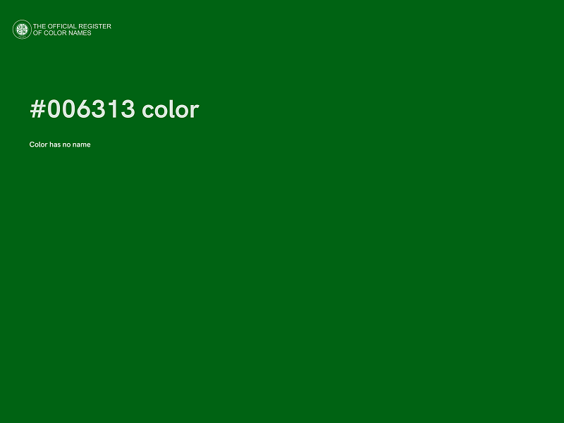#006313 color image