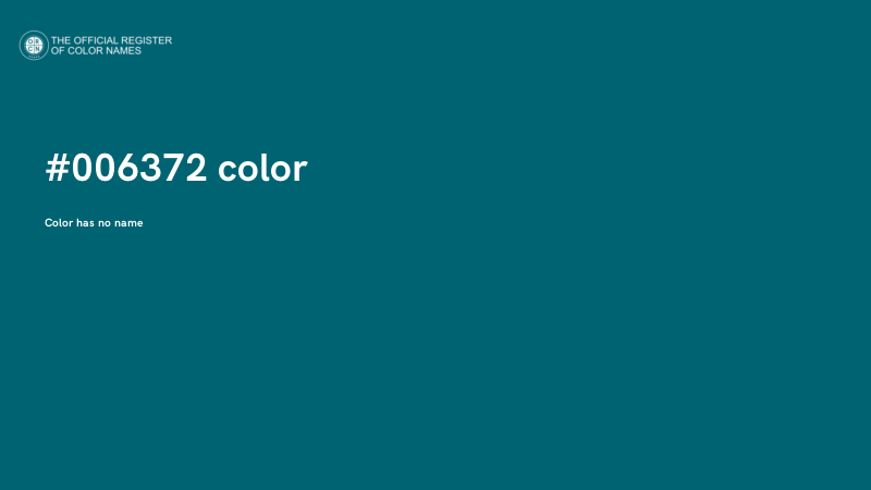#006372 color image
