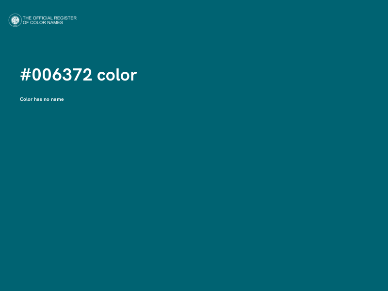 #006372 color image