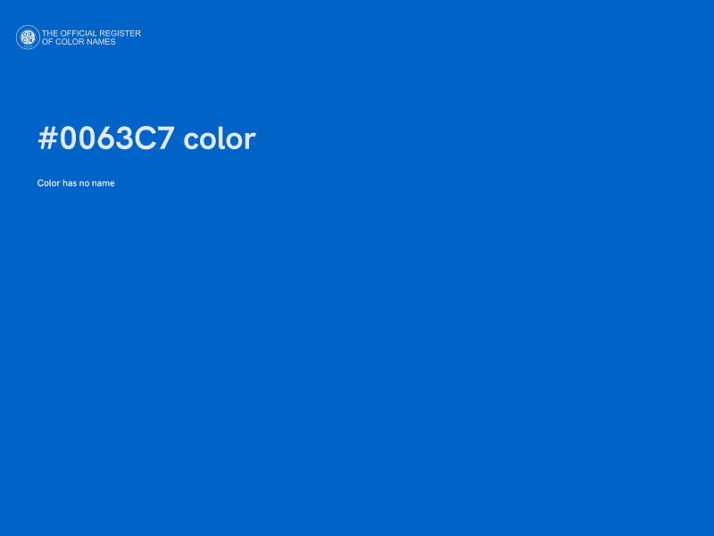 #0063C7 color image