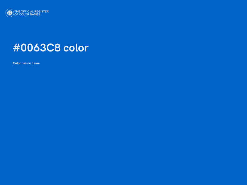 #0063C8 color image