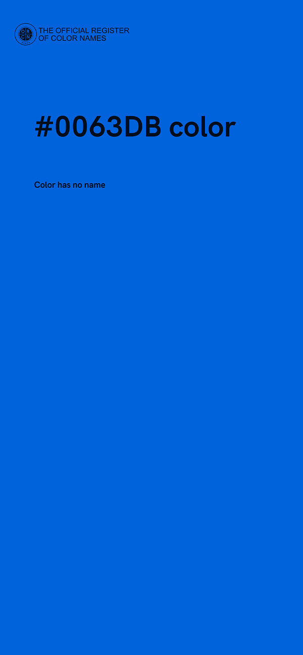 #0063DB color image