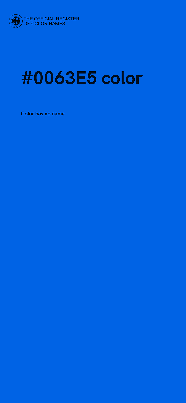 #0063E5 color image