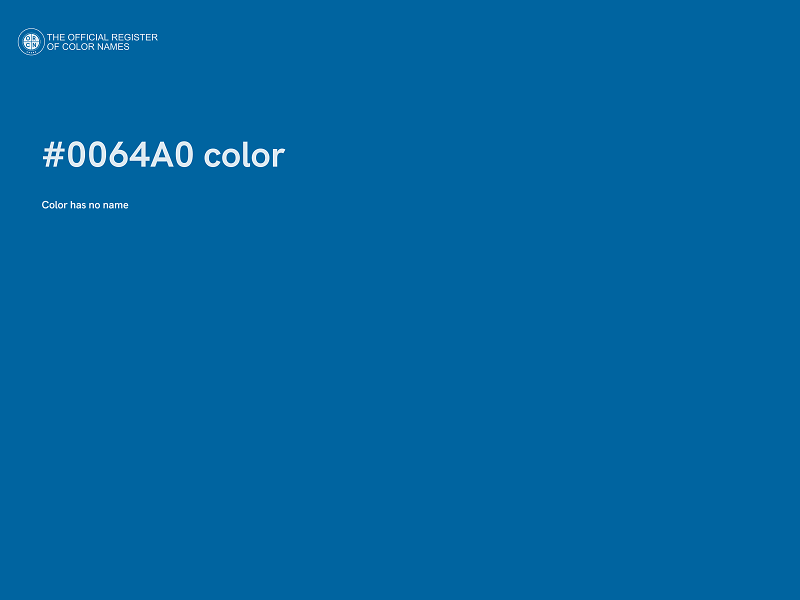 #0064A0 color image