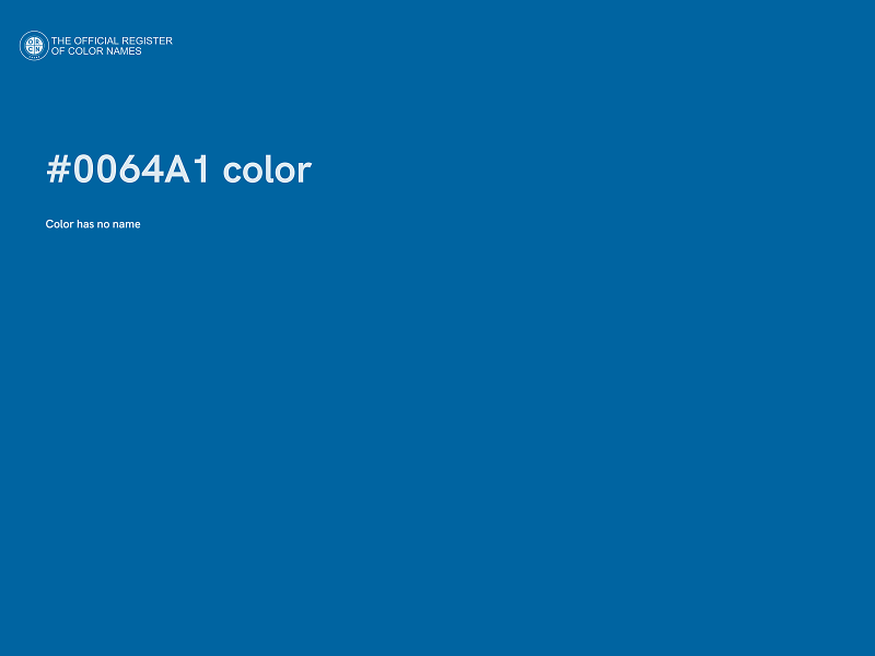 #0064A1 color image