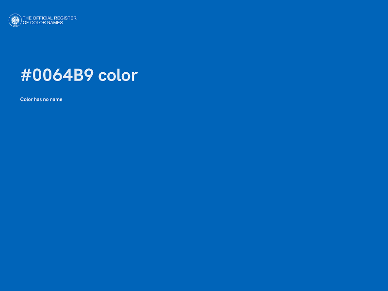 #0064B9 color image