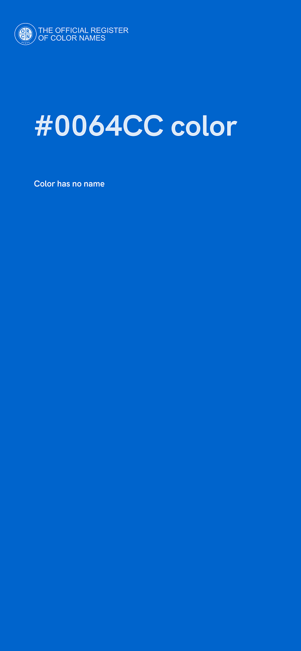 #0064CC color image
