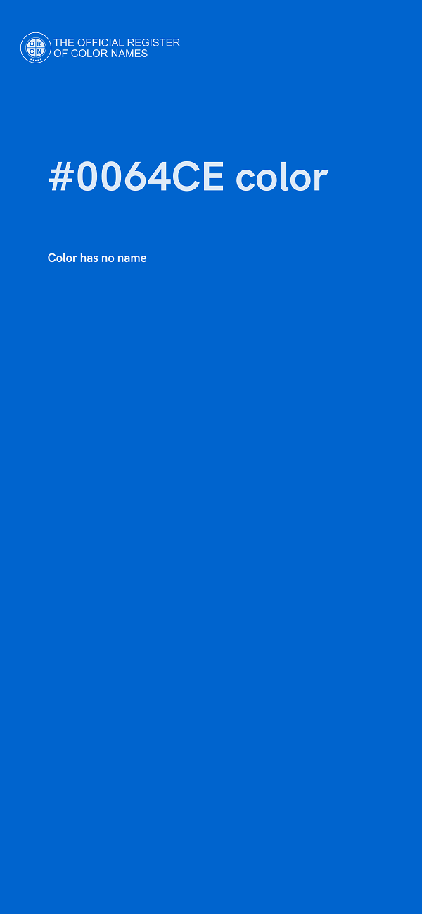 #0064CE color image