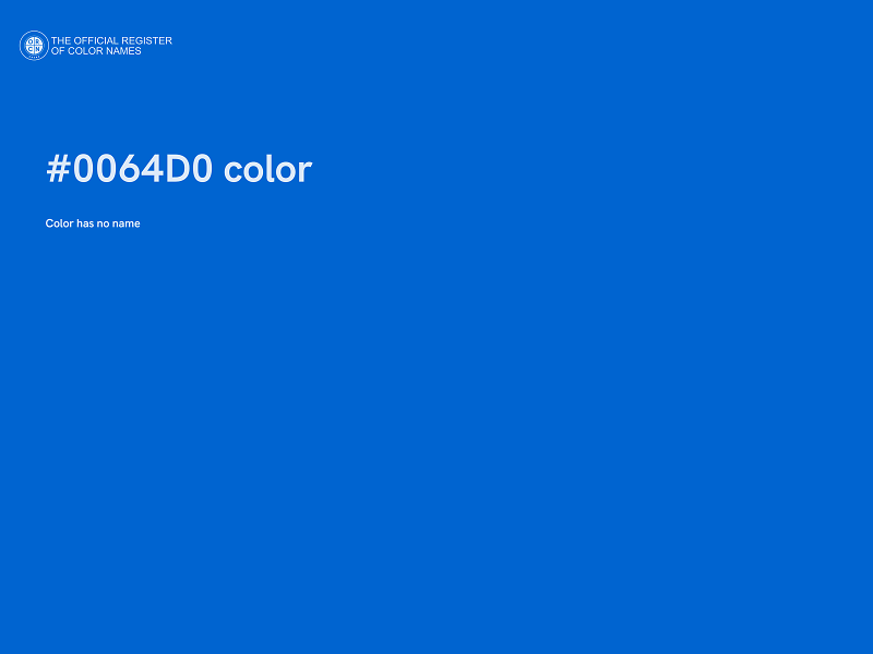 #0064D0 color image
