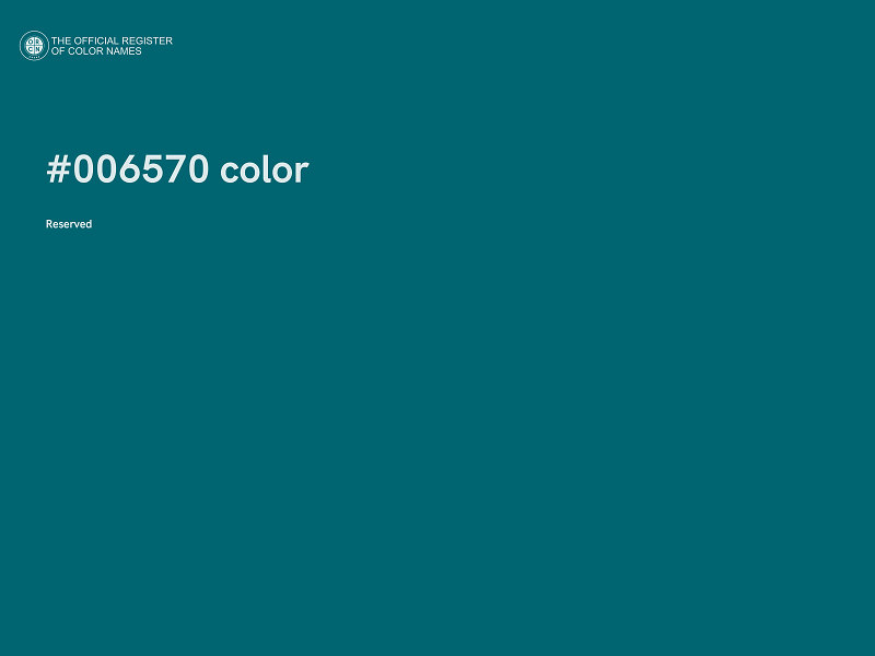 #006570 color image