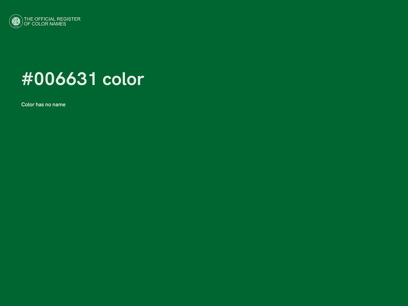 #006631 color image