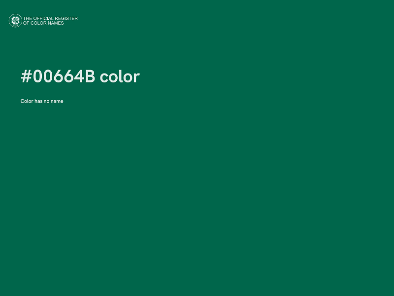#00664B color image