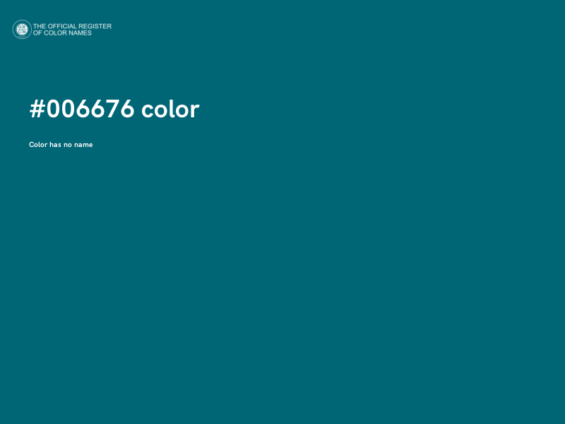 #006676 color image