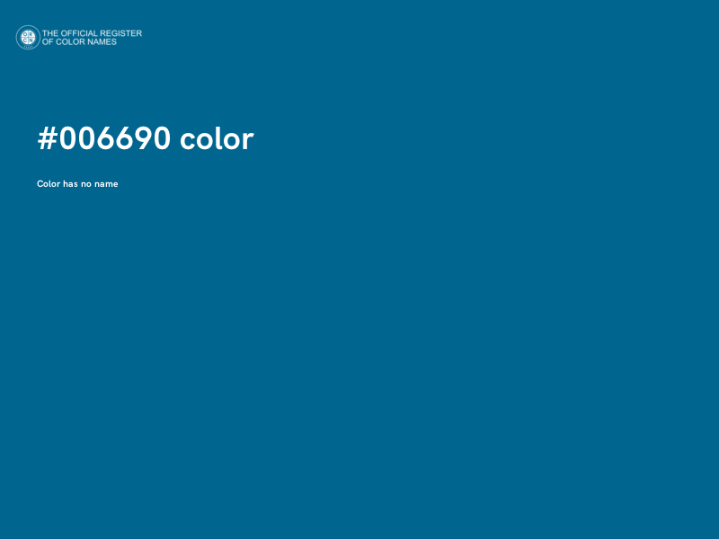 #006690 color image