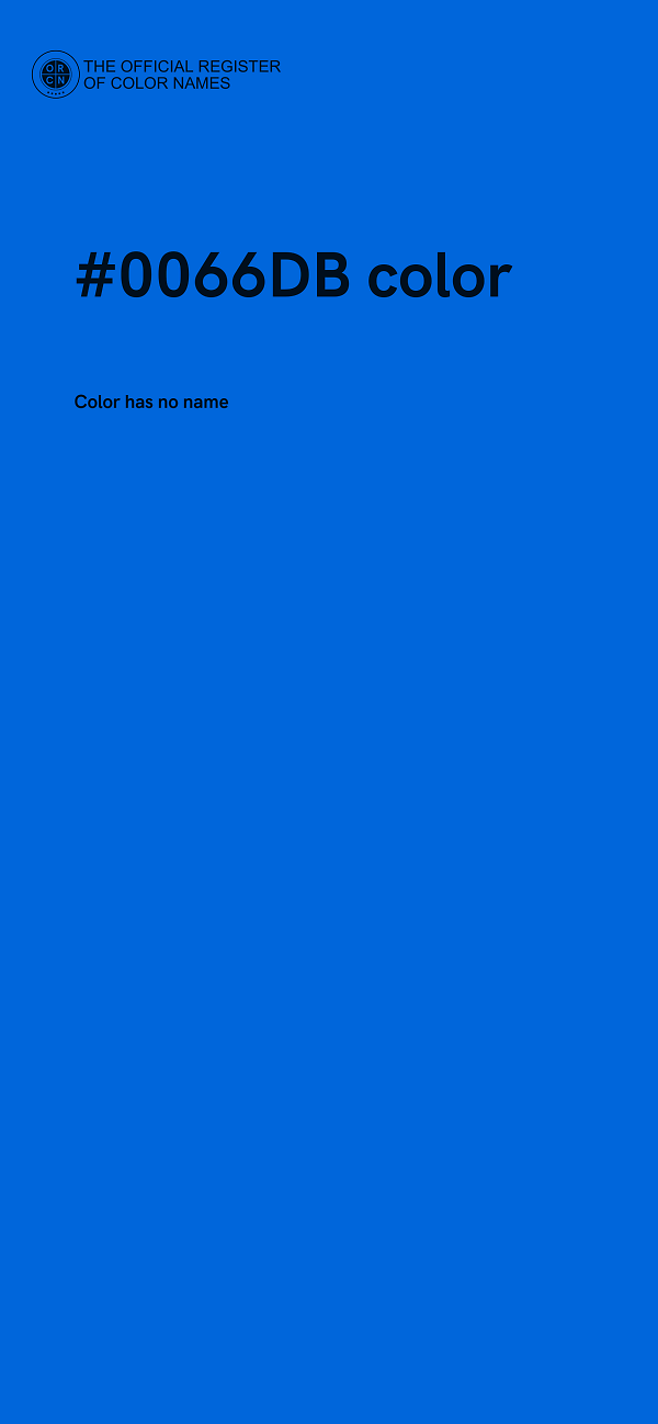 #0066DB color image