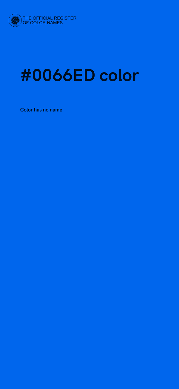 #0066ED color image
