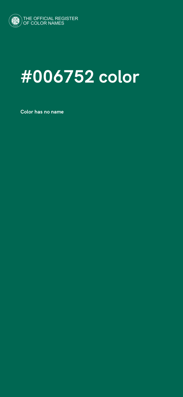 #006752 color image