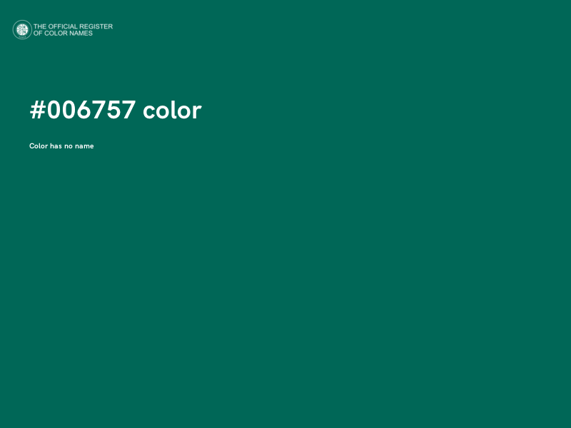 #006757 color image