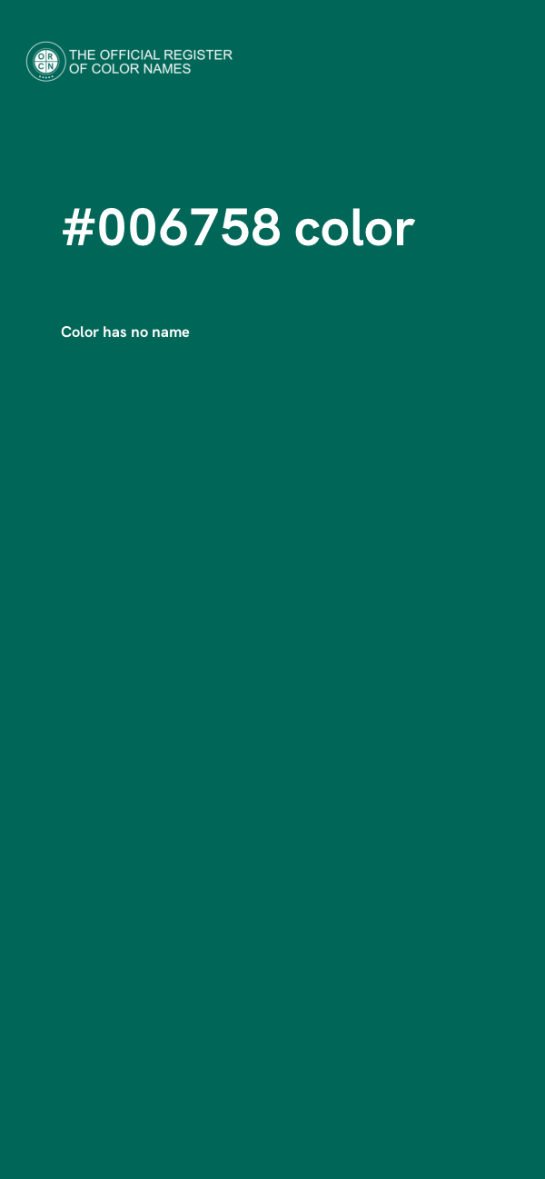 #006758 color image
