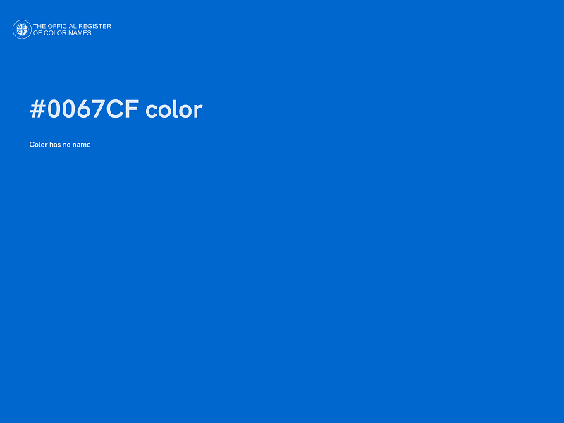 #0067CF color image