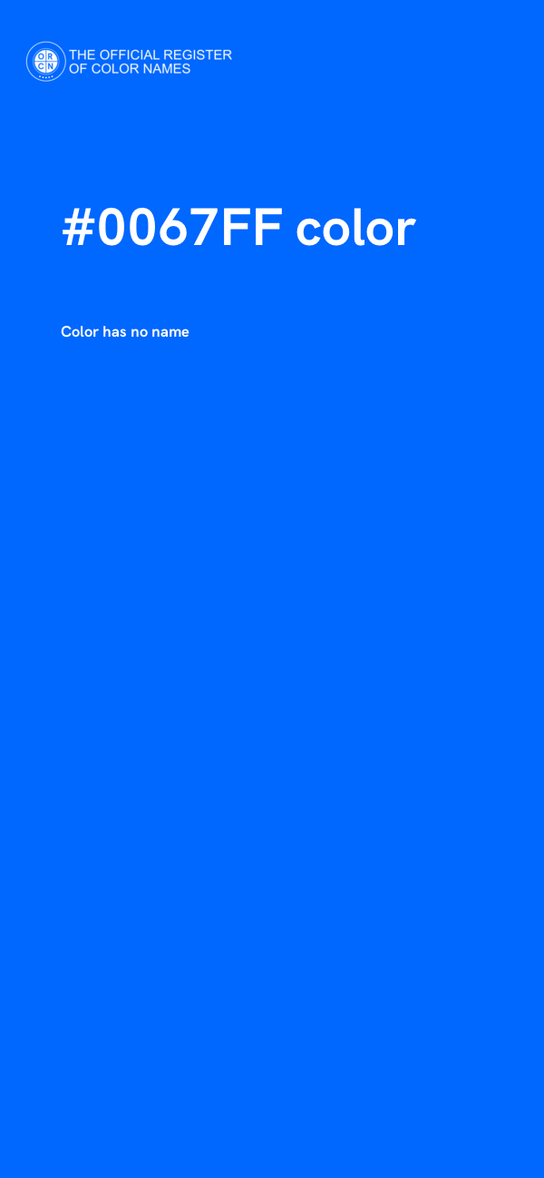 #0067FF color image