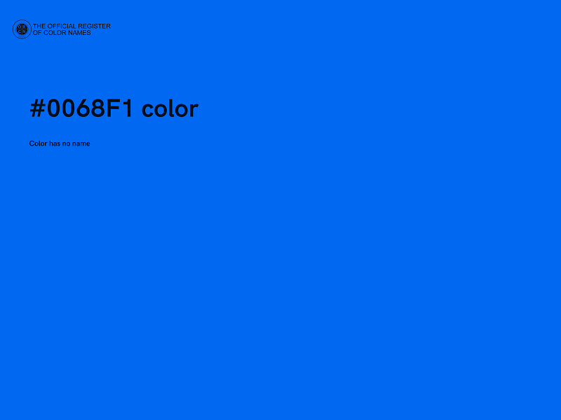 #0068F1 color image