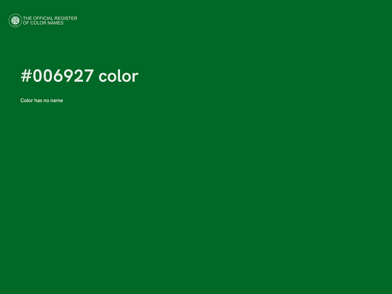 #006927 color image