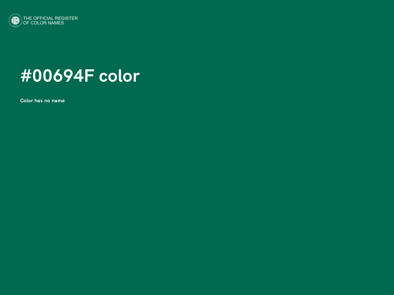 #00694F color image