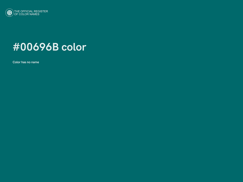 #00696B color image