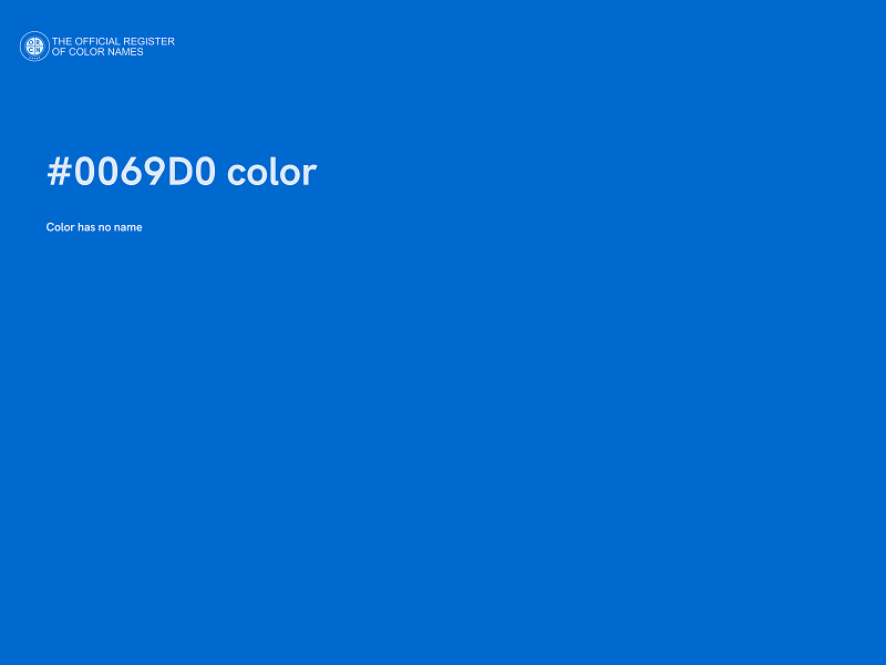 #0069D0 color image