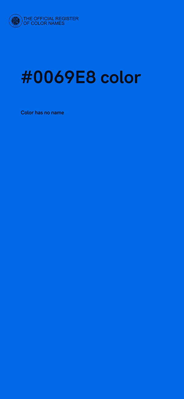#0069E8 color image