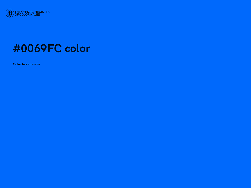 #0069FC color image