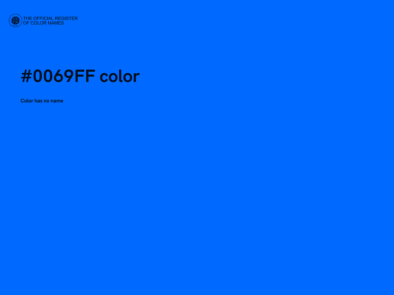 #0069FF color image