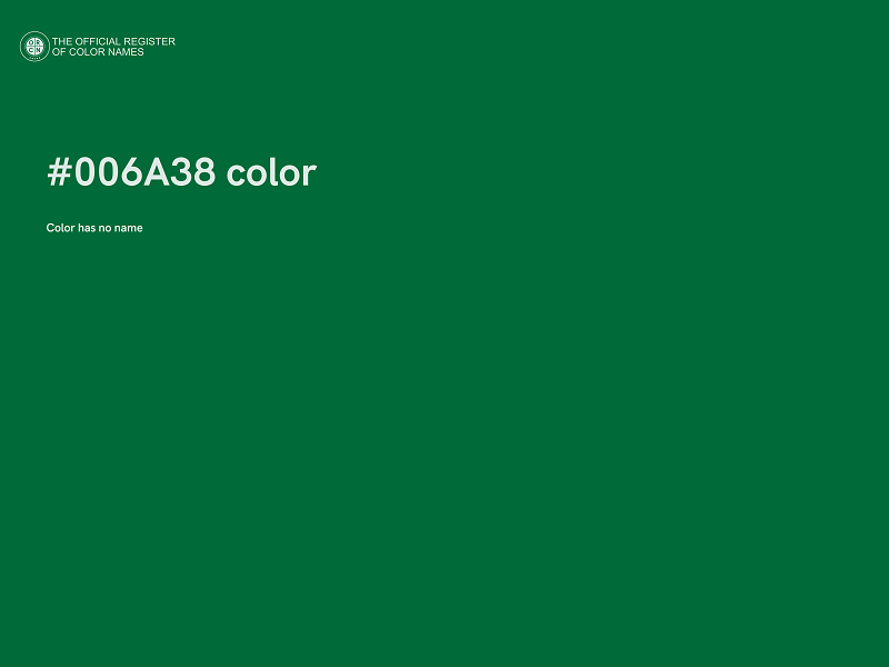 #006A38 color image